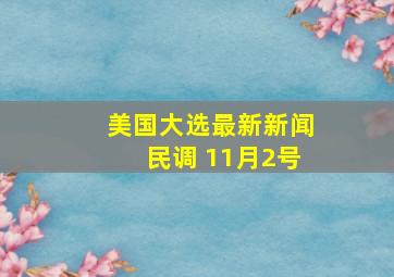 美国大选最新新闻民调 11月2号